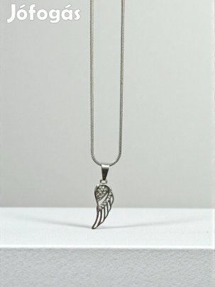 Léna ezüst színű angyalszárny nemesacél nyaklánc