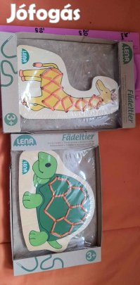 Léna fűzős ügyességi fa játék