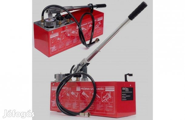 Lengyel 12 literes nyomásmérő szivattyú, kézi nyomáspróba pumpa !