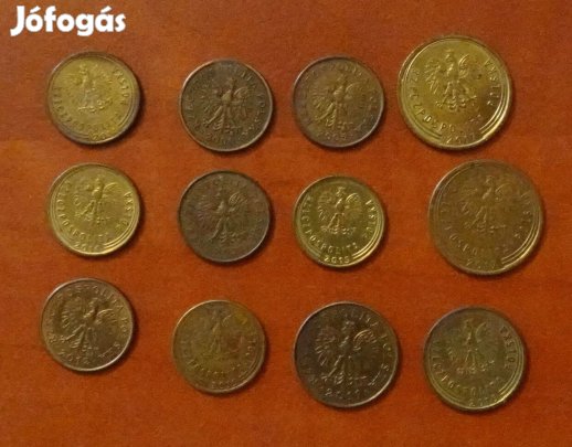 Lengyel 1 2 5 grosz érme sor