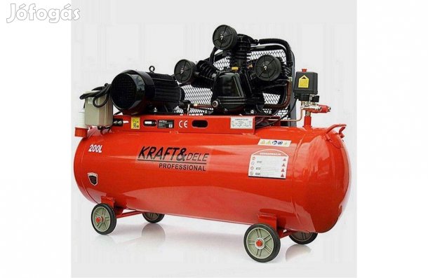 Lengyel 200 literes kompresszor, olajkenésű 3 hengeres kivitel !