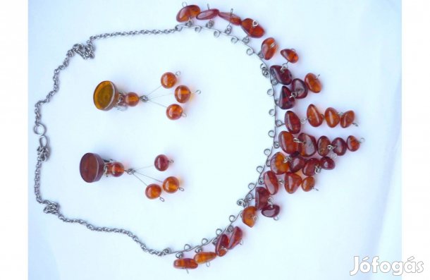Lengyel borostyán ékszer szett