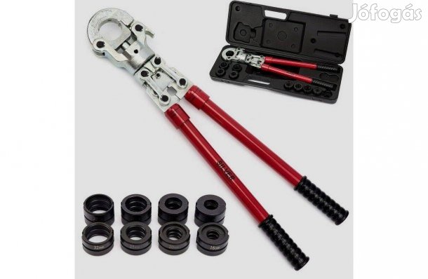 Lengyel gyártmányú kézi csőprés, kézi press 8 db U és TH fejjel !