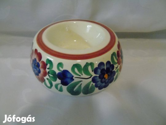Lengyel kézzel festett majolika kínáló dísztárgy