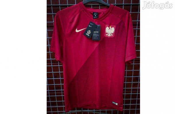 Lengyel válogatott eredeti piros Nike 2018-as VB mez (L)