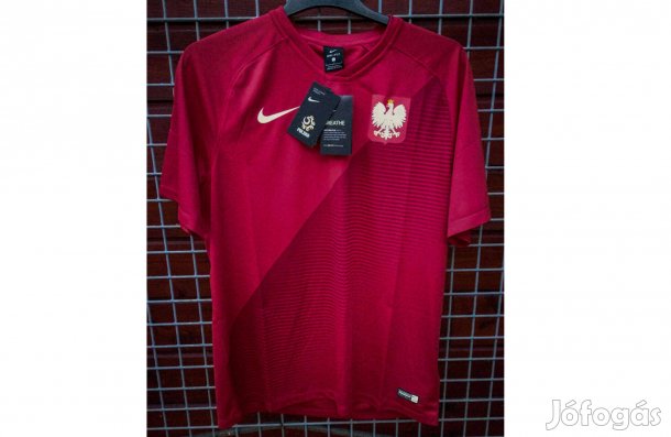 Lengyel válogatott piros eredeti Nike 2018-as VB mez (L)