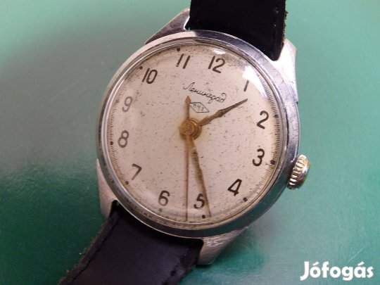 Leningrad Retro Férfi Karóra Orosz Szovjet Kézi Húzós Central Másodper