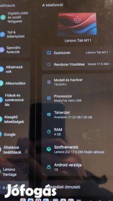 Lenovo M11 128 GB garanciális