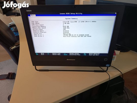 Lenovo M72z AiO PC i3-3240 CPU, 8GB RAM, SSD, több db