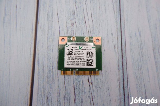 Lenovo Realtek RTL8723BE Wifi + Bluetooth 4.0 Pcie kártya U98H121.01