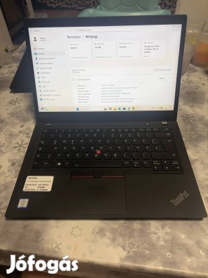 Lenovo T490 érintő kijelző 14 FHD I5/8GB/240GB/WIN11
