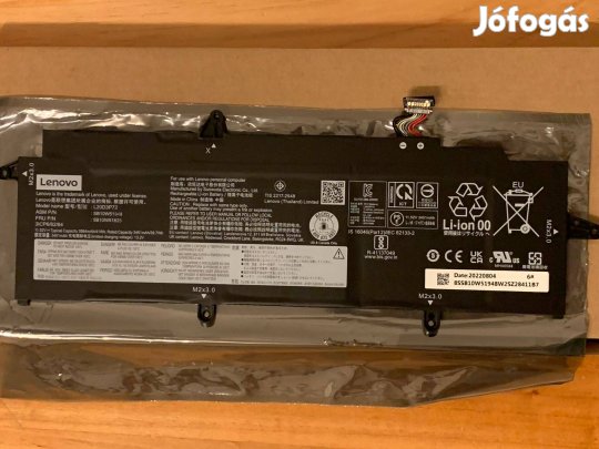 Lenovo Thinkpad X13 Gen2 akku - 41Wh 3500mAh 11.52V - 100% állapot