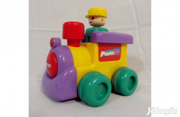Lenyomva gurulós, push-go játékmozdony