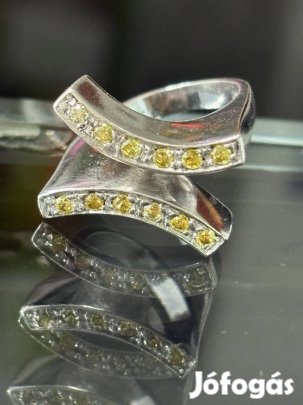 Lenyűgöző,Art-deco stílusú ezüst gyűrű