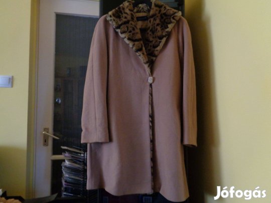 Leopárd galléros átmeneti kabát