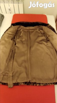 Leopárd mintás műszőrme bunda (M)