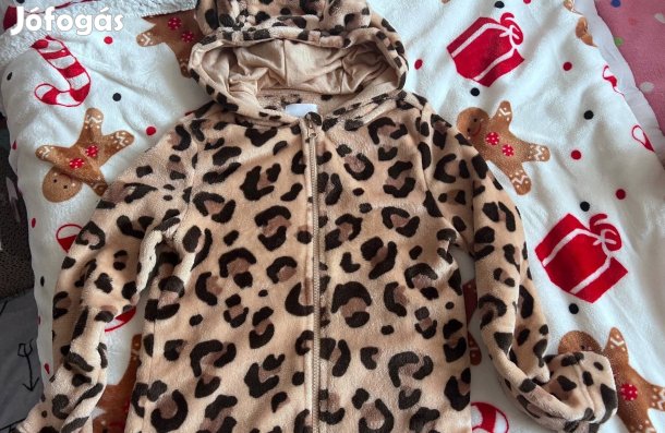 Leopárd mintás pulcsi 134-es