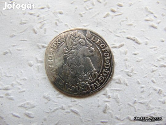 Leopold Lipót ezüst XV krajcár 1675 K.B
