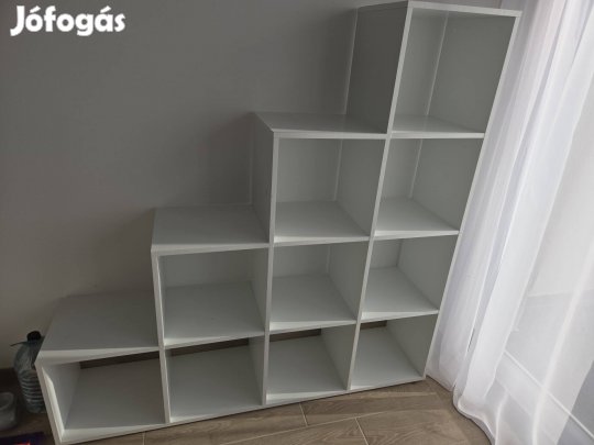 Lépcsős polc bergamo 2, 10 rekesz fehér 150