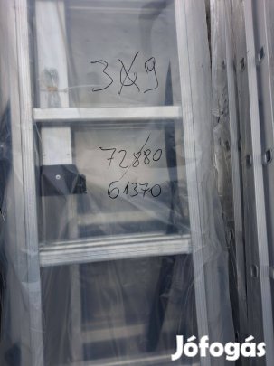 Létra 3x9 fokos 72880ft helyett Ezermester üzletház Mikepércs!61370ft