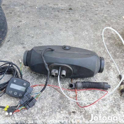 Levegős 12v-os 1,9kw-os diesel komplett egység digitális kezelővel