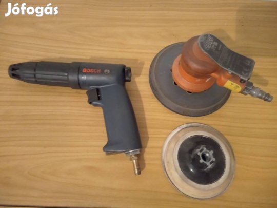 Levegős csavarbehajtó és polírozó gép 