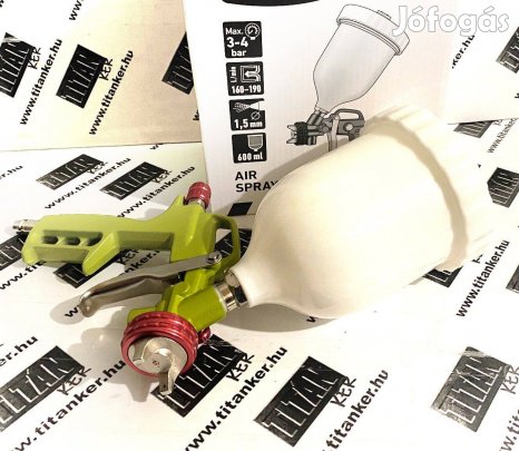 Levegős festékszóró pisztoly festékfúvó 600 ml-es 1,5mm