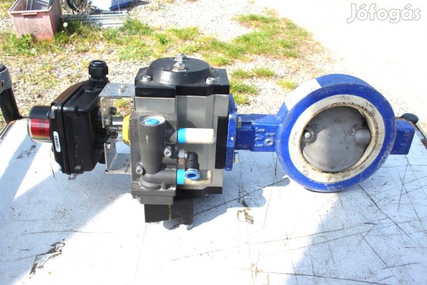 Levegős müködésű pillangószelep aktuátor szeleppel DN100 ( 6819)