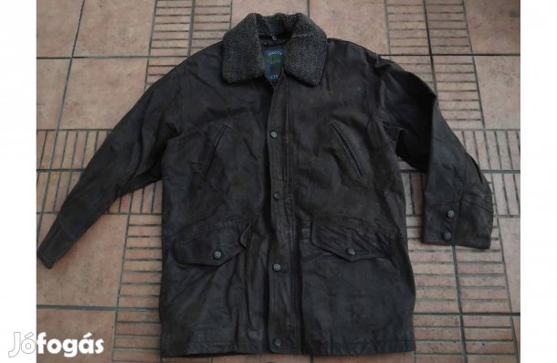 Levehető prémes valódi bőr Smooth city bőrkabát M L