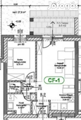 Levéli 39 nm-es lakás eladó