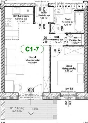 Levéli 40 nm-es lakás eladó