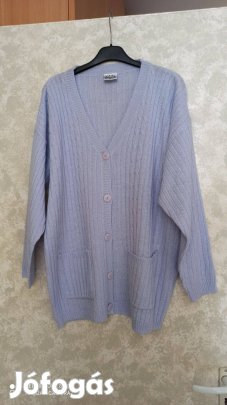 Levendula lila divatos kötött kardigán XL-es