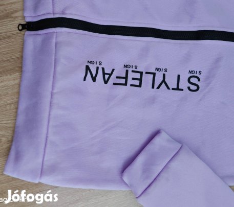 Levendula pihe puha sportos női pulcsi