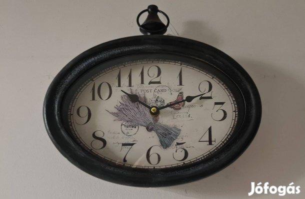 Levendulás fém falióra 30 cm