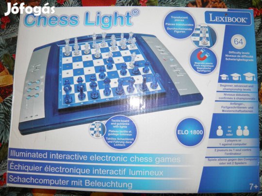 Lexibook Chess Light sakkgép, sakk, chess computer, újszerű
