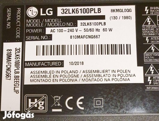 Lg 32LK6100 tv T-con panel eladó