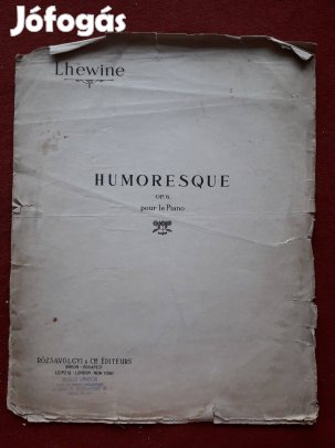 Lhewine : Humoresque Op.6. zongora kotta