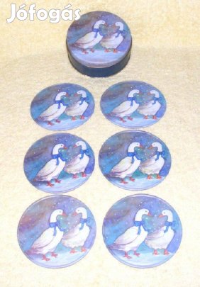 Liba fém poháralátét fémdobozban