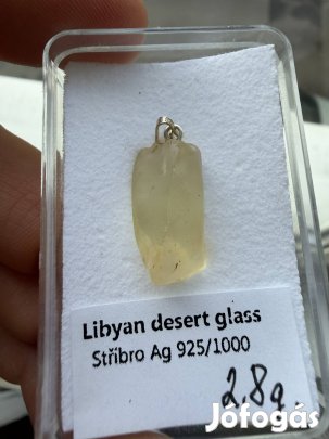 Líbiai desszert üveg ásvány medál
