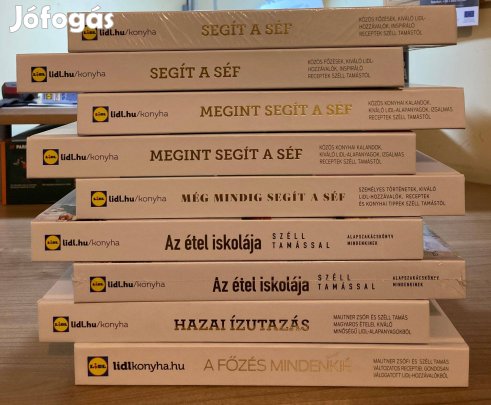Lidl szakácskönyvek (1.000 Ft/db) 9 db