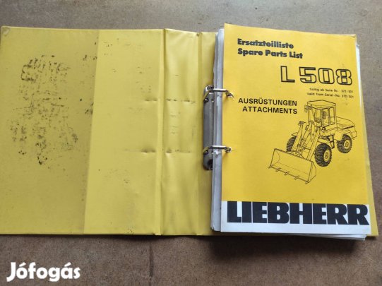 Liebherr L 508 rakodó alkatrészkatalógus