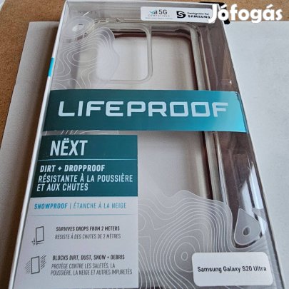 Lifeproof Next Samsung Galaxy S20 Ultra ütésálló hátlap tok - átlátszó