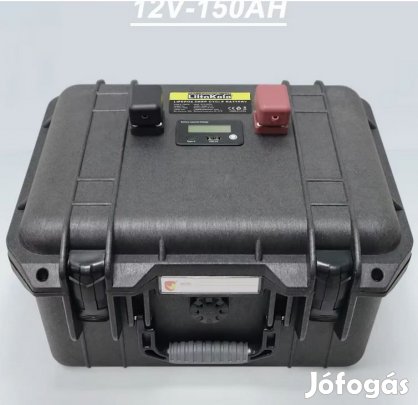 Liitokala 12V-os Lifepo4 Vizálló Akkumulátor 150Ah LCD (5940)