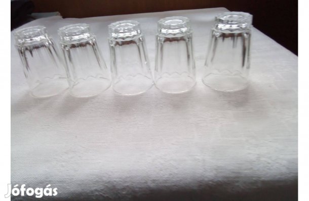 Likőrös , pálinkás üvegpohár 5 db