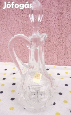 Likőrös, konyakos ólomkristály kiöntő dugóval együtt, Minőségi kézműve