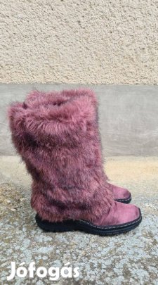 Lila Bata női szőrmés msz csizma 39-es lábra