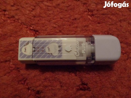 Lila, madaras radír, műanyag tokban