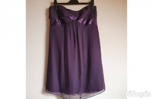 Lila, sötétlila pántnélküli alkalmi báli ruha 42-44-es