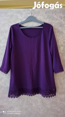 Lila alul csipkés felső 44-es