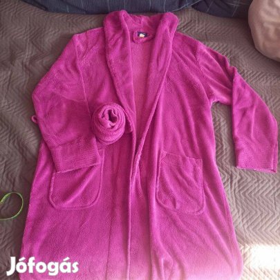 Lila ciklámen mikroplüss fürdőköpeny